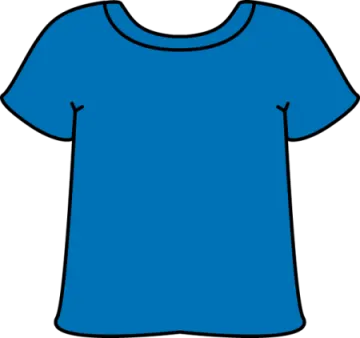 a blue t - shirt