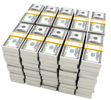 a stack of hundred dollar bills