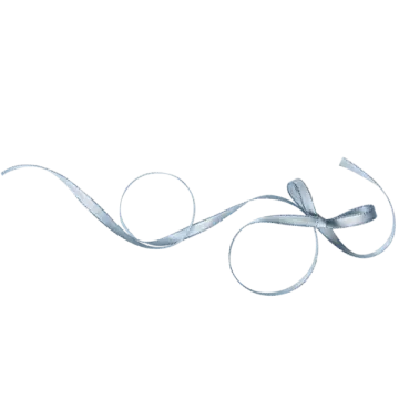 a silver ribbon on white background