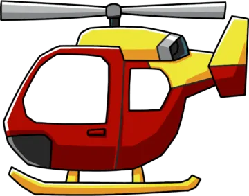 a red and yellow helicopter