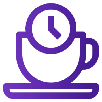 a cup with a clock on top of it