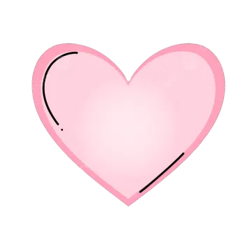 a pink heart on a white background