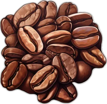 a pile of coffee beans
