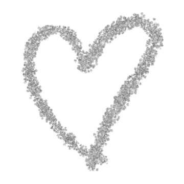 a heart made out of diamonds