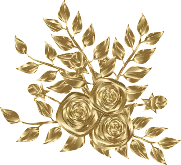 a bouquet of gold roses on a white background