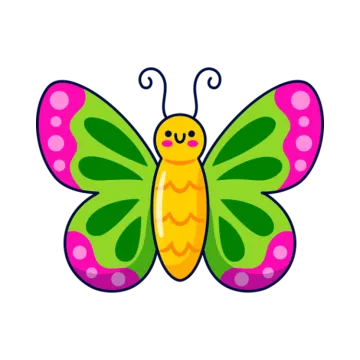 a colorful butterfly on a white background