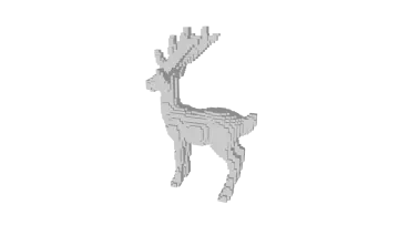 a deer made out of lego blocks