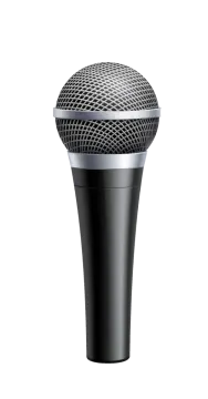 a microphone on a white background