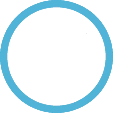 a blue circle on a white background
