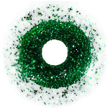 a wreath made out of green and white cons