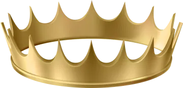 a gold crown on a white background