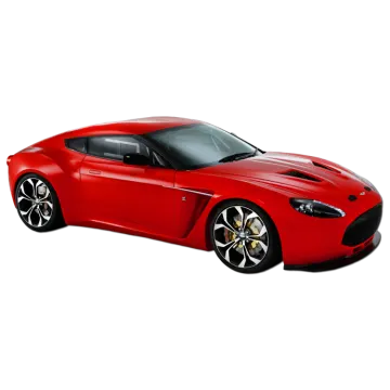 a red car on a white background