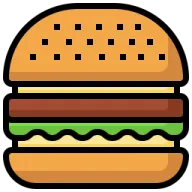 a hamburger with cheese on it