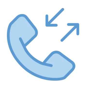 a phone icon with an arrow pointing up