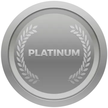 platinum award icon vector