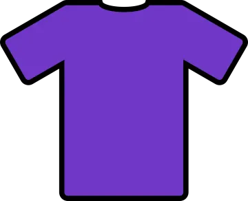 a purple t - shirt