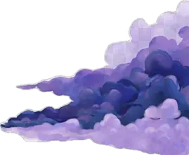 a drawing of a cloud in the sky