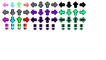 an image of a computer screen with different colored arrows
