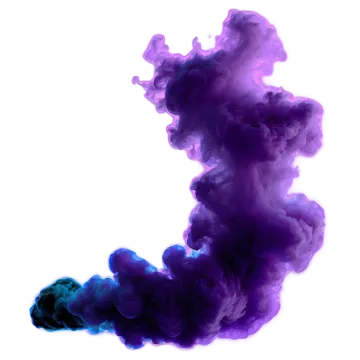 purple and blue smoke on white background