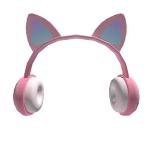a pair of pink cat ears on a white background