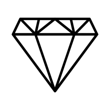 a black and white diamond icon
