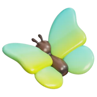 a green and brown butterfly
