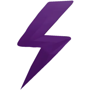 a purple lightning symbol