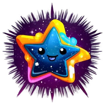 a star with a smiling face on it