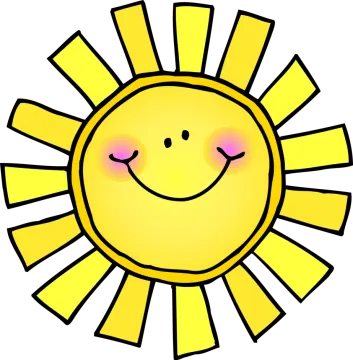 a yellow sun with a smiling face