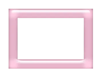 a pink square frame with a white background