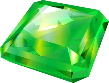 a green diamond on white background