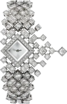 a white gold and diamond cross bracelet