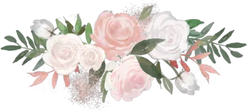 a bouquet of pink and white roses