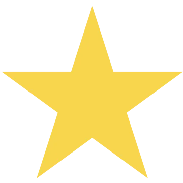 a yellow star on a white background
