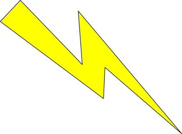 a yellow lightning bolt
