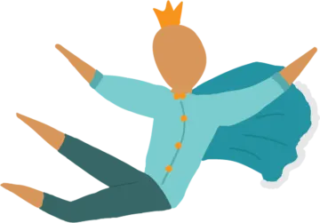 a person is flying in the air with their arms out