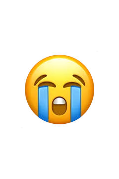 a smiley face with an open mouth