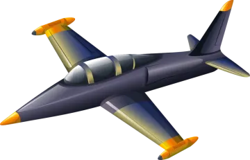 a cartoon airplane flying in the sky