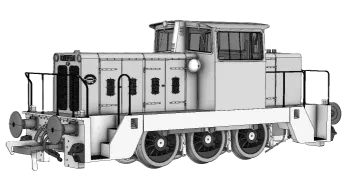 a 3d model of a train car