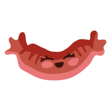 an illustration of a red tongue
