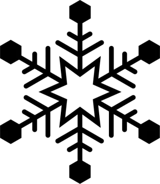 a black and white snowflake