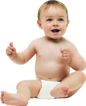 a baby sitting on the floor