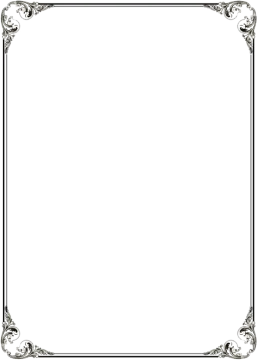 a black and white frame with an ornate design