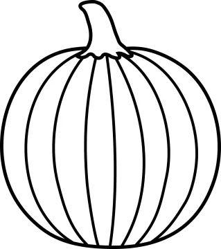 a black and white outline of a pumpkin