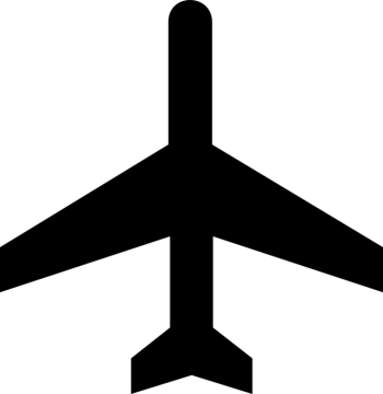 a black and white silhouette of an airplane