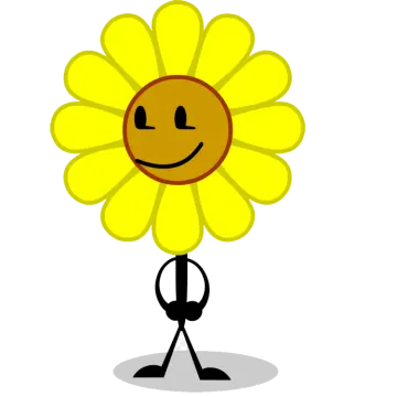 a yellow flower with a smiley face on it