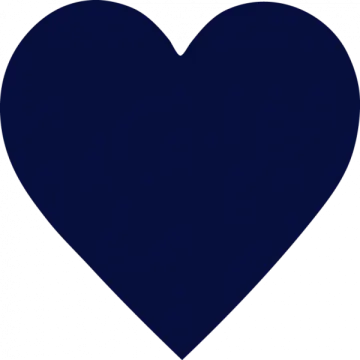 a blue heart on white background