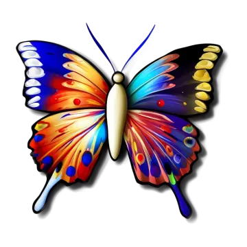 a colorful butterfly on white background