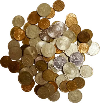 a pile of coins