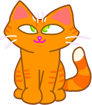 an orange cat with green eyes